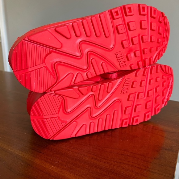 Nike Air Max 90 “Triple Red” DO7430 900 Custom By You Mens Size 8  No Box - Picture 7 of 9